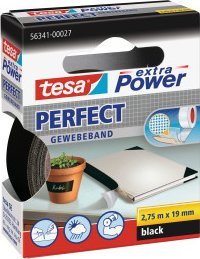 Tesa tesa extra Power Perfect Gewebeband 2,75m 19mm schwarz 1