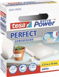 Tesa tesa extra Power Perfect Gewebeband 2,75m 19mm weiß 1