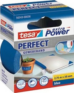 Tesa tesa extra Power Perfect Gewebeband 2,75m 38mm blau 1
