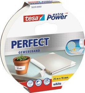 Tesa tesa extra Power Perfect Gewebeband 25m 19mm weiß 1