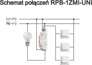 Relpol Przekaźnik bistabilny z pamięcią 80A (20 ms) 1Z 16A RPB-1ZMI-UNI 864393 2