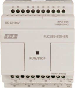 F&F Moduł rozszerzeń wejść/wyjść analogowo-cyfrowych 8 DI 4AI 12-24V DC FLC18E-8DI-8R 1