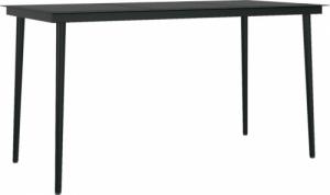 vidaXL 7-częściowy zestaw mebli ogrodowych, czarny 5