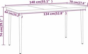 vidaXL 5-częściowy zestaw mebli ogrodowych, czarny 8