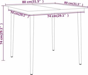 vidaXL 5-częściowy zestaw mebli ogrodowych, czarny 8