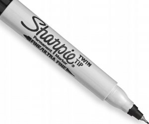 Sharpie Marker Twin Tip czarny 2 sztuki w blistrze 6