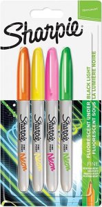 Sharpie Sharpie Neon Marker Permanent F 4 Stk Blister 1