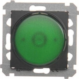 Kontakt-Simon Simon 54 Sygnalizator świetlny LED – światło zielone (moduł) 230V czarny mat DSS3.01/49 1