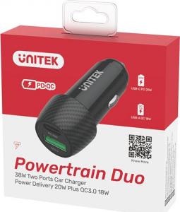 Ładowarka Unitek Powertrain Duo 1x USB-A 1x USB-C 3 A  (P1400A) 7