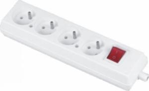 Jonex Gniazdo przenośne czterokrotne 16A 2P+Z 250V z wyłącznikiem białe GN-470WS 2