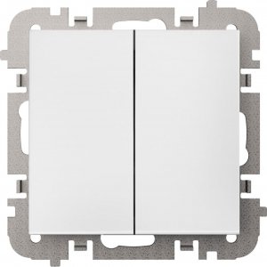 Elektro-Plast Vestra Łącznik podwójny schodowy bez ramki podtynkowy IP20 biały 3818-10 1