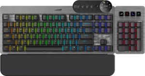 Klawiatura Mountain MOUNTAIN Everest Max Gaming Tastatur - MX Silent Red, ISO, DE-Layout, grau 1