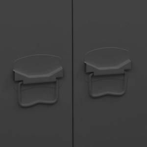 vidaXL vidaXL Industrialna szafa, czarna, 90x50x180 cm, metalowa 9