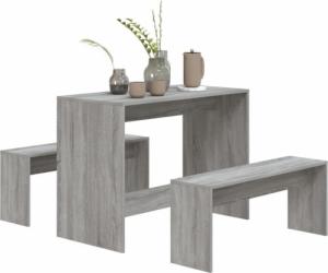 vidaXL vidaXL 3-częściowy zestaw mebli jadalnianych, szary dąb sonoma, płyta 4