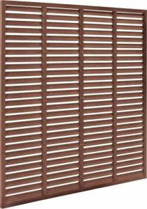 vidaXL vidaXL Ogrodzenie żaluzjowe, WPC, 180x180 cm, brązowe 3