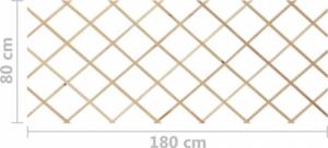 vidaXL vidaXL Płotki kratkowe, 5 szt., lite drewno jodłowe, 180x80 cm 6