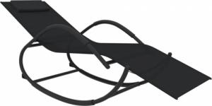 vidaXL vidaXL Bujane leżaki, 2 szt., czarne, stal i tkanina textilene 2