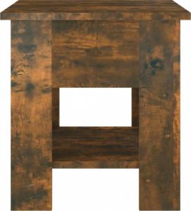 vidaXL Stolik kawowy, przydymiony dąb, 40x40x42 cm 4