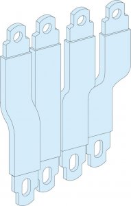 Schneider Electric Prisma Plus, system G, połączenia między NSX-IN250 w kanałach i szynoprzewodach LVS04075 1