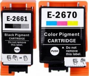 Tusz WhiteBox 2x Tusz Do Epson T2661 T2670 9/11ml Black/Color 1