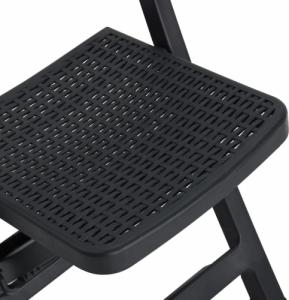 vidaXL vidaXL Składane krzesła ogrodowe, 4 szt., PP, antracytowe 5