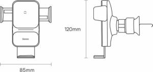 Baseus Uchwyt zaciskowy do samochodu Baseus Wisdom 3