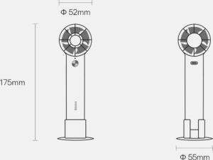 Wentylator Baseus Baseus mini wentylator wiatrak 2000mAh fioletowy (ACFX000005) 10