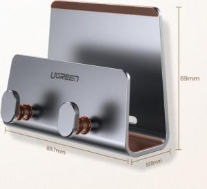 Ugreen Ugreen metalowy uchwyt ścienny do smartfona tabletu czarny (LP193) 4