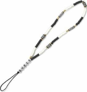 Guess Guess zawieszka GUSTBCKH Phone Strap Heishi Beads czarno-biały/black-white 2