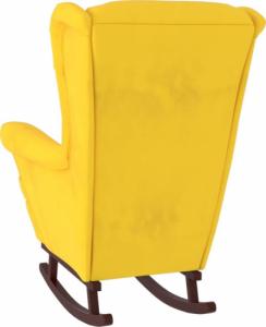 vidaXL vidaXL Fotel bujany z kauczukowymi nóżkami, żółty, aksamit 6