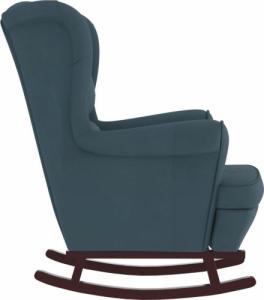 vidaXL vidaXL Fotel bujany z kauczukowymi nóżkami, niebieski, aksamit 5