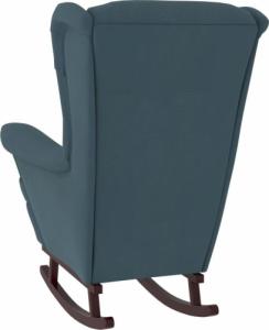 vidaXL vidaXL Fotel bujany z kauczukowymi nóżkami, niebieski, aksamit 6