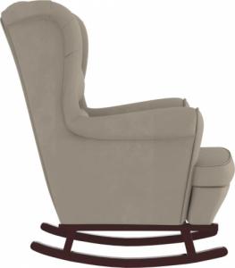 vidaXL vidaXL Fotel bujany z kauczukowymi nóżkami, jasnoszary, aksamit 5