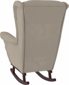 vidaXL vidaXL Fotel bujany z kauczukowymi nóżkami, jasnoszary, aksamit 6