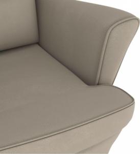 vidaXL vidaXL Fotel bujany z kauczukowymi nóżkami, jasnoszary, aksamit 7