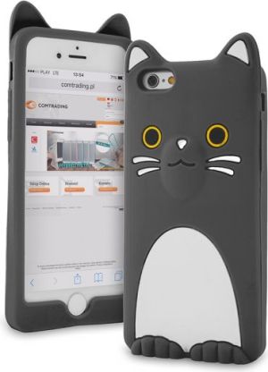 GreenGo Nakładka Animal 3D Kitty Samsung Galaxy S3 szara (GSM017911) 2