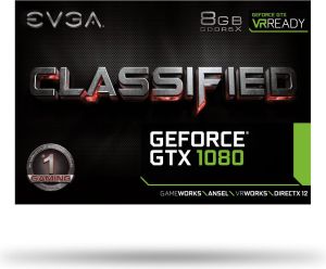 Karta graficzna EVGA GeForce GTX 1080 Classified Gaming ACX 3.0 8GB GDDR5X (256 Bit) DVI-D, 3xDP, HDMI, BOX (08G-P4-6386-KR) 8