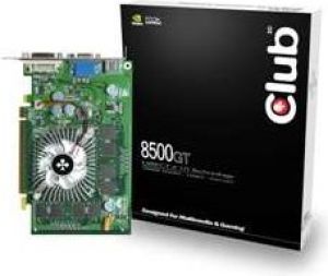Karta graficzna Club 3D GeForce 8500 8500GT PCI-E 256MB DDR2 HDTV 1