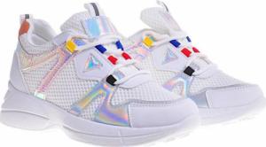 Sneakersy damskie z holograficznymi wstawkami Białe /C3-2 10685 W297/ 40 5