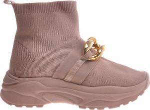 Wysokie trampki z łańcuchem Khaki /G2-3 11093 W392/ 40 3