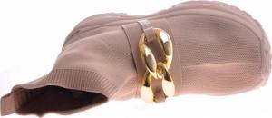 Wysokie trampki z łańcuchem Khaki /G2-3 11093 W392/ 40 7