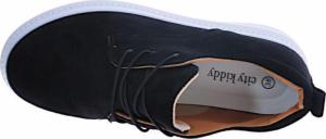 Pantofelek24 Sznurowane buty sportowe damskie na platformie Czarne /F9-2 10949 T381/ 38 5