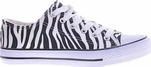 Pantofelek24 Pasiaste trampki damskie ZEBRA /G5-2 3214 T193/ 38 4