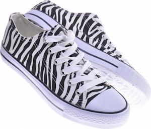 Pantofelek24 Pasiaste trampki damskie ZEBRA /G5-2 3214 T193/ 38 5