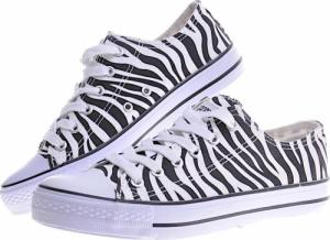 Pantofelek24 Pasiaste trampki damskie ZEBRA /G5-2 3214 T193/ 38 7