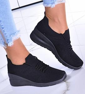 Czarne Trampki sneakersy na koturnie /B2-2 11298 T391/ 40 1