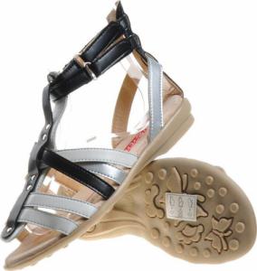 Pantofelek24 Dziecięce sandały paseczki Czarne /C6-2 4643 T007/ 34 6