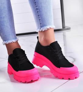 Czarne trampki creepersy na platformie /E8-3 11053 T597/ 40 1