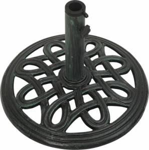 vidaXL Podstawa pod parasol, zielona, 40x40x32 cm, żeliwo 3