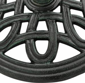 vidaXL Podstawa pod parasol, zielona, 40x40x32 cm, żeliwo 4